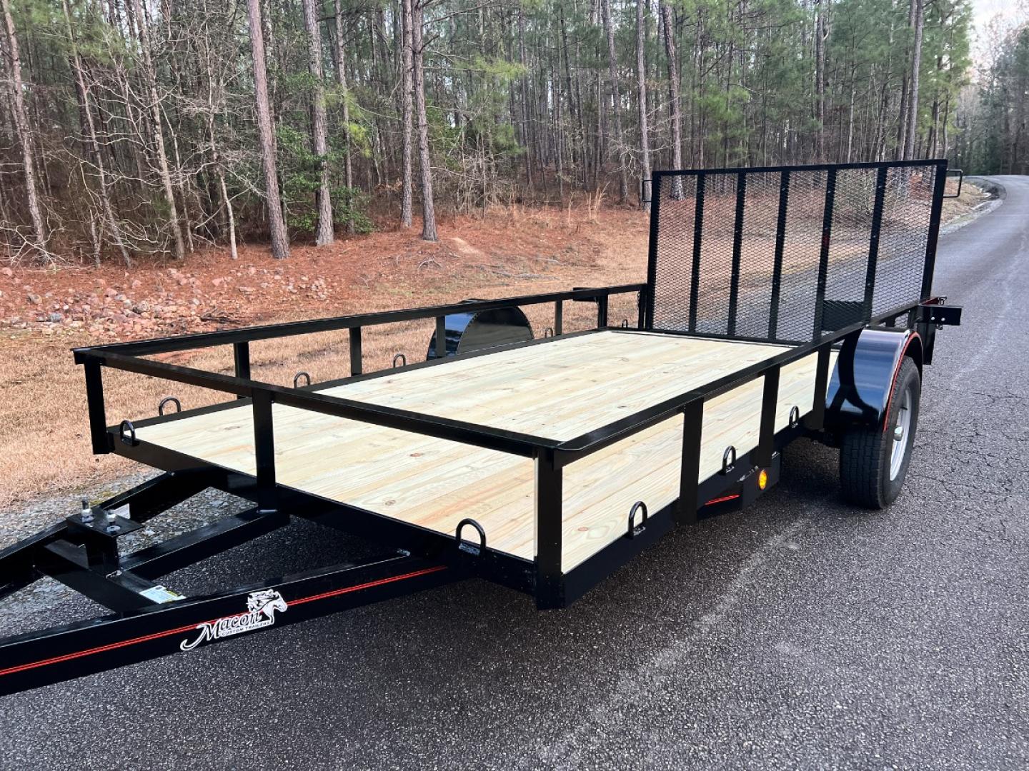 2024 Black Macon Custom Trailers 6.5ft X 14ft Utility , located at 1330 Rainey Rd., Macon, 31220, (478) 960-1044, 32.845638, -83.778687 - 6ft 6" Wide X 14ft Long Utility Trailer is Really Loaded Out! 24" Beavertail Floor at the Rear, Makes it Easy to Load! Haul Lawn Tractor, Lawn Mowers, Landscaping Equipment, Water Tanks, ATV's, Etc. 3,500 lb Axle, 7 Pin Connector Heavy Duty with 2" X 3" Angle Iron Floor Joists! Most Companies - Photo#15