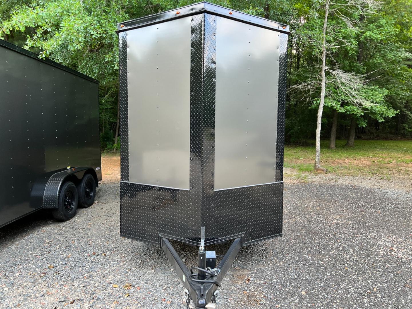 2023 Charcoal Metallic w/Black Out Pkg. Freedom Trailers 6ft X 14ft Tandem , located at 1330 Rainey Rd., Macon, 31220, (478) 960-1044, 32.845638, -83.778687 - Brand New 2023 "Top of the Line" Freedom Brand Trailer Made in South Ga. Compact Size, Great for Tools or Cycle's! Awesome 6ft X 14ft Tandem Enclosed Cycle Hauler & Cargo Trailer! Taller Inside Height is 7ft 2" Tall Inside & the Ramp Door Clearance is 6ft 8" at the Back! .080 Thick Metallic - Photo#2