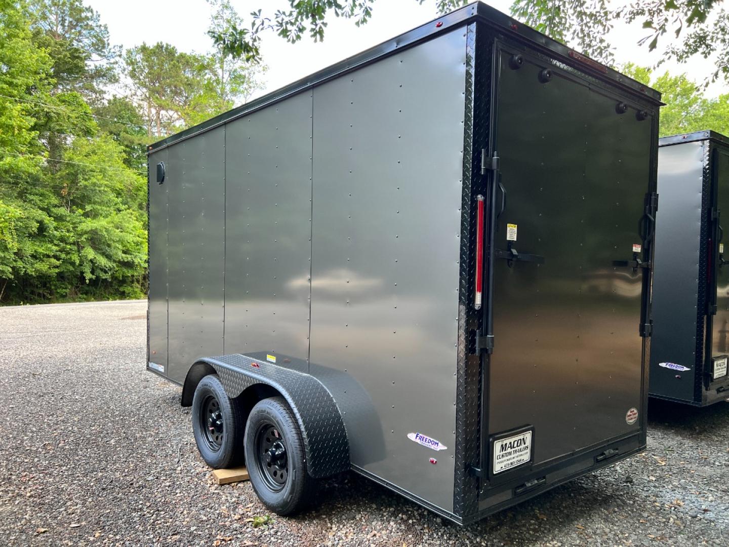 2023 Charcoal Metallic w/Black Out Pkg. Freedom Trailers 6ft X 14ft Tandem , located at 1330 Rainey Rd., Macon, 31220, (478) 960-1044, 32.845638, -83.778687 - Photo#6