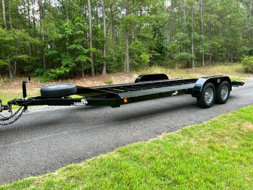 Like New! 7ft X 18ft Flatbed 2 Rail Car Hauler, Awesome Trailer! 3,500lb Axles!