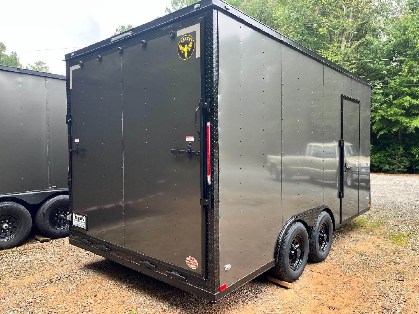 2024 .080 Charcoal Elite Cargo 8.5ft X 16ft Tandem , located at 1330 Rainey Rd., Macon, 31220, (478) 960-1044, 32.845638, -83.778687 - Brand New 2024 Elite 8.5ft X 16ft Tandem Enclosed Cargo Trailer! Made by Elite Trailers, in Tifton, Ga! Larger 5k lb Axles! This is the Best Quality Trailer Built Today, in Georgia! .080 Thick Charcoal Metallic Skin, with the Black Out Pkg Trim! One Piece Rubber Roof, on top of 7/16" OSB, for a - Photo#3