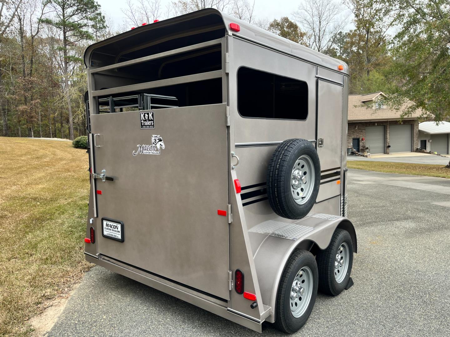 2024 Pewter Metallic Bee Trailers 2 Horse Straight Load Wrangler , located at 1330 Rainey Rd., Macon, 31220, (478) 960-1044, 32.845638, -83.778687 - Sold Special Order Only! Brand New Bee Brand 2 Horse Straight Load Wrangler Series Trailer. Super Deluxe 6ft X 10ft Outside Model is 7ft Tall for Larger Horses too! Made Using Rust Resistant Galvanneal Steel Made in USA! Escape Door and Huge Tack Area, w/Sliding Saddle Rack! Tandem 3,500lb Spri - Photo#9