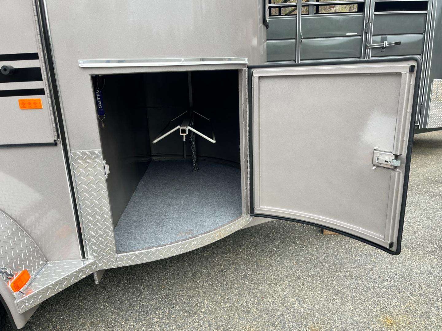 2024 Pewter Metallic Bee Trailers 2 Horse Straight Load Wrangler , located at 1330 Rainey Rd., Macon, 31220, (478) 960-1044, 32.845638, -83.778687 - Sold Special Order Only! Brand New Bee Brand 2 Horse Straight Load Wrangler Series Trailer. Super Deluxe 6ft X 10ft Outside Model is 7ft Tall for Larger Horses too! Made Using Rust Resistant Galvanneal Steel Made in USA! Escape Door and Huge Tack Area, w/Sliding Saddle Rack! Tandem 3,500lb Spri - Photo#4