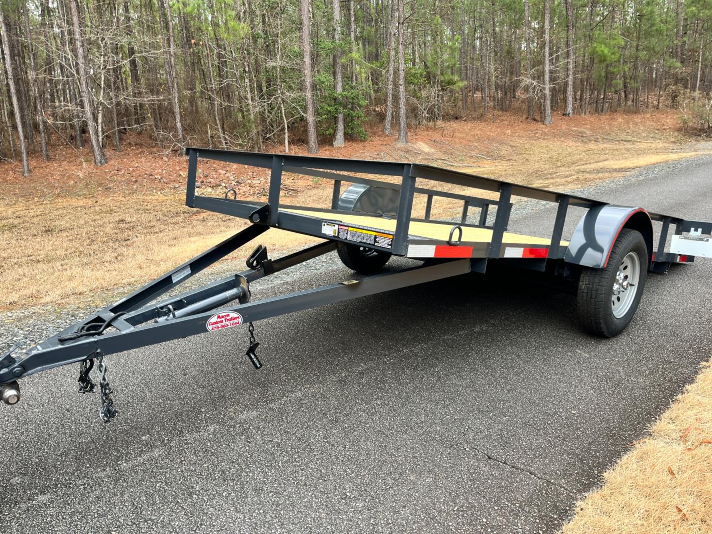 2023 Dark Gray Macon Custom Trailers 6ft X 12ft Tilt Bed , located at 1330 Rainey Rd., Macon, 31220, (478) 960-1044, 32.845638, -83.778687 - Photo#10