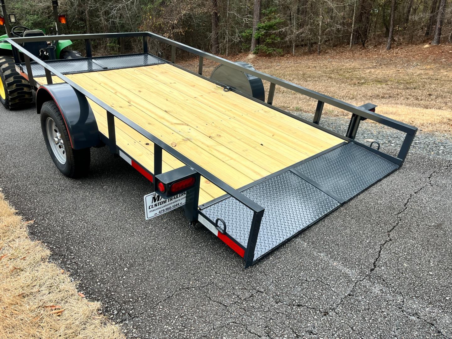 2023 Dark Gray Macon Custom Trailers 6ft X 12ft Tilt Bed , located at 1330 Rainey Rd., Macon, 31220, (478) 960-1044, 32.845638, -83.778687 - Photo#13