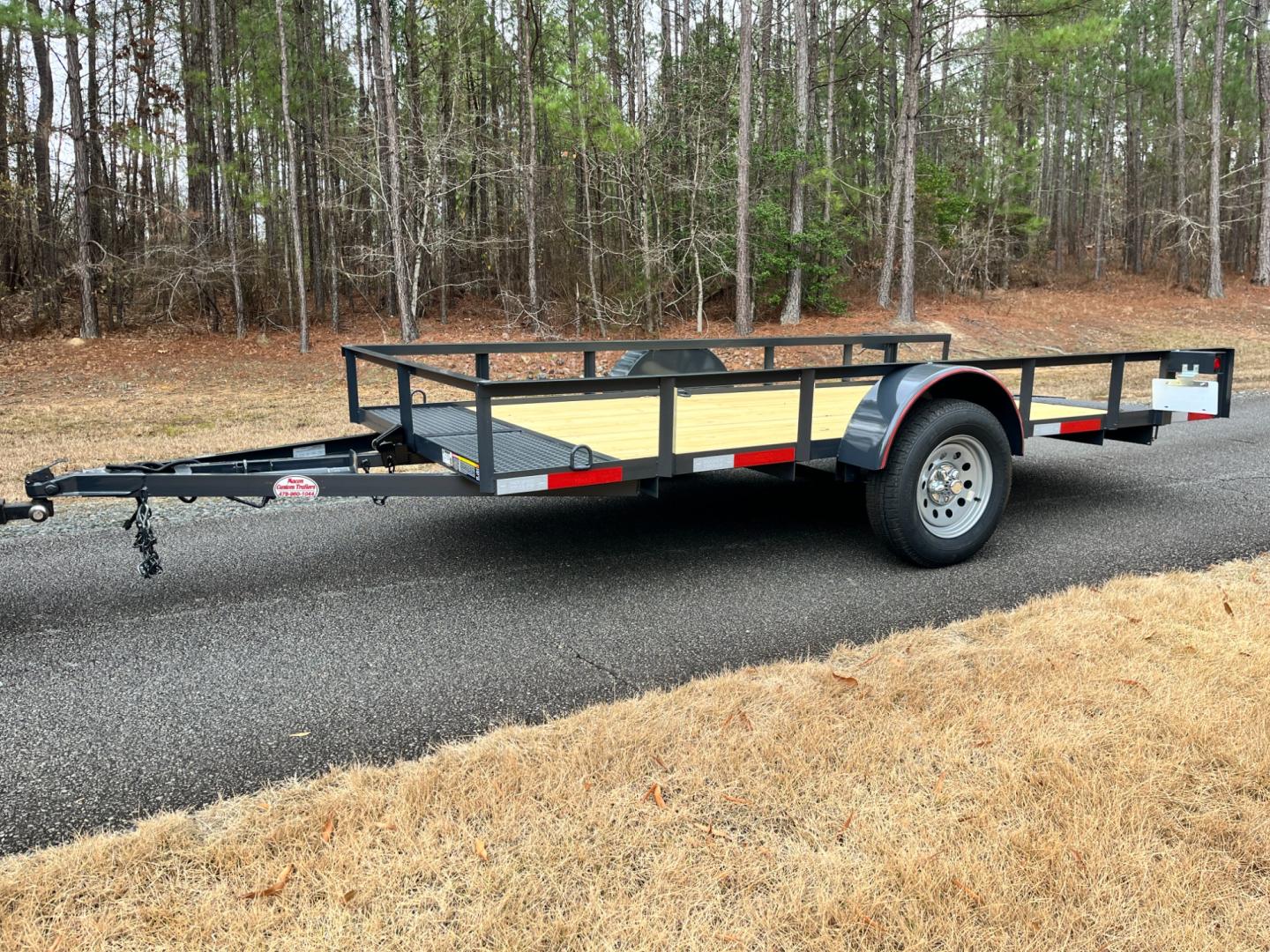 2023 Dark Gray Macon Custom Trailers 6ft X 12ft Tilt Bed , located at 1330 Rainey Rd., Macon, 31220, (478) 960-1044, 32.845638, -83.778687 - Photo#16