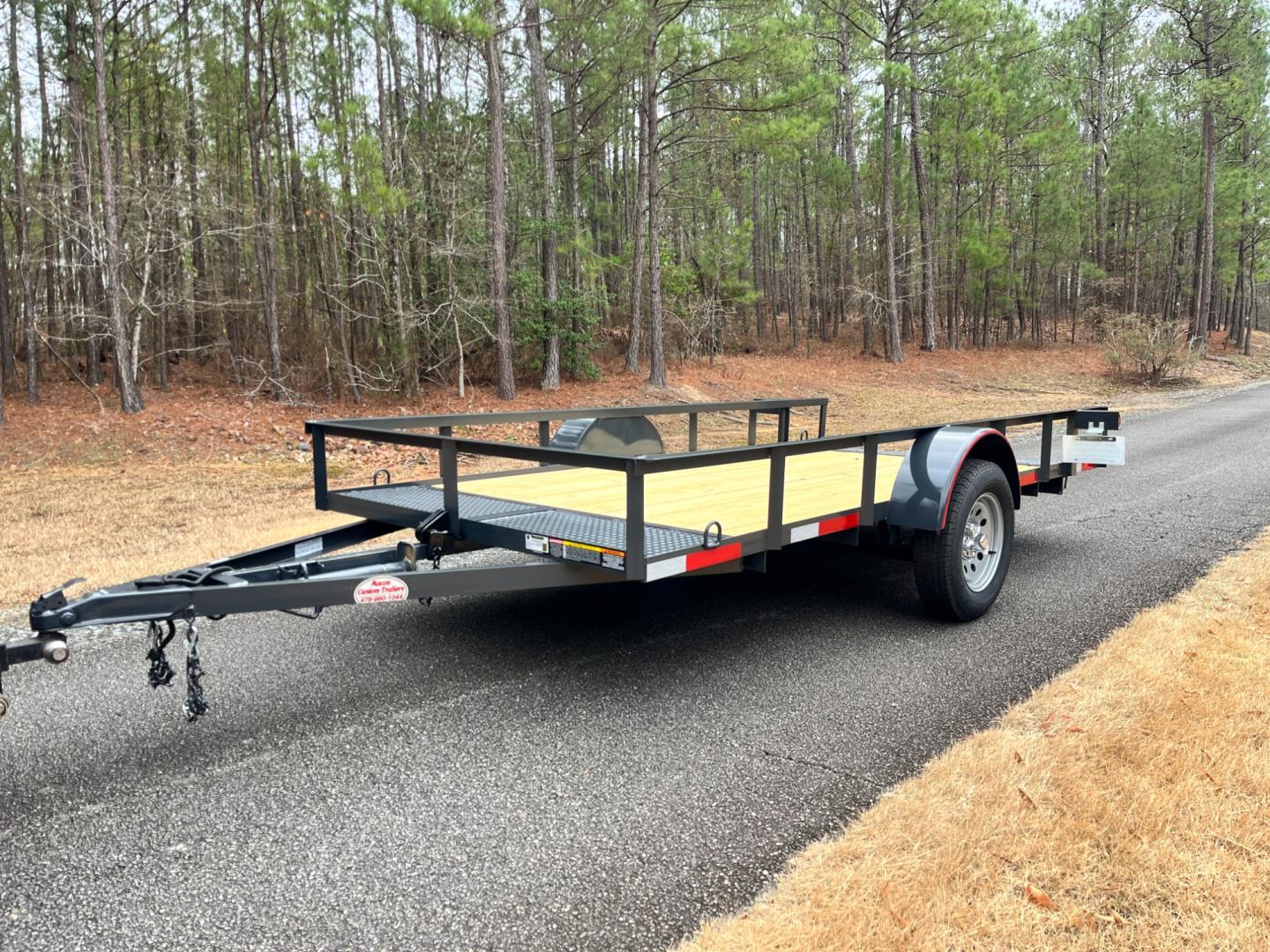 2023 Dark Gray Macon Custom Trailers 6ft X 12ft Tilt Bed , located at 1330 Rainey Rd., Macon, 31220, (478) 960-1044, 32.845638, -83.778687 - Photo#1