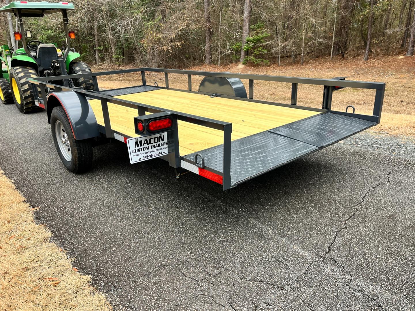 2023 Dark Gray Macon Custom Trailers 6ft X 12ft Tilt Bed , located at 1330 Rainey Rd., Macon, 31220, (478) 960-1044, 32.845638, -83.778687 - Photo#3