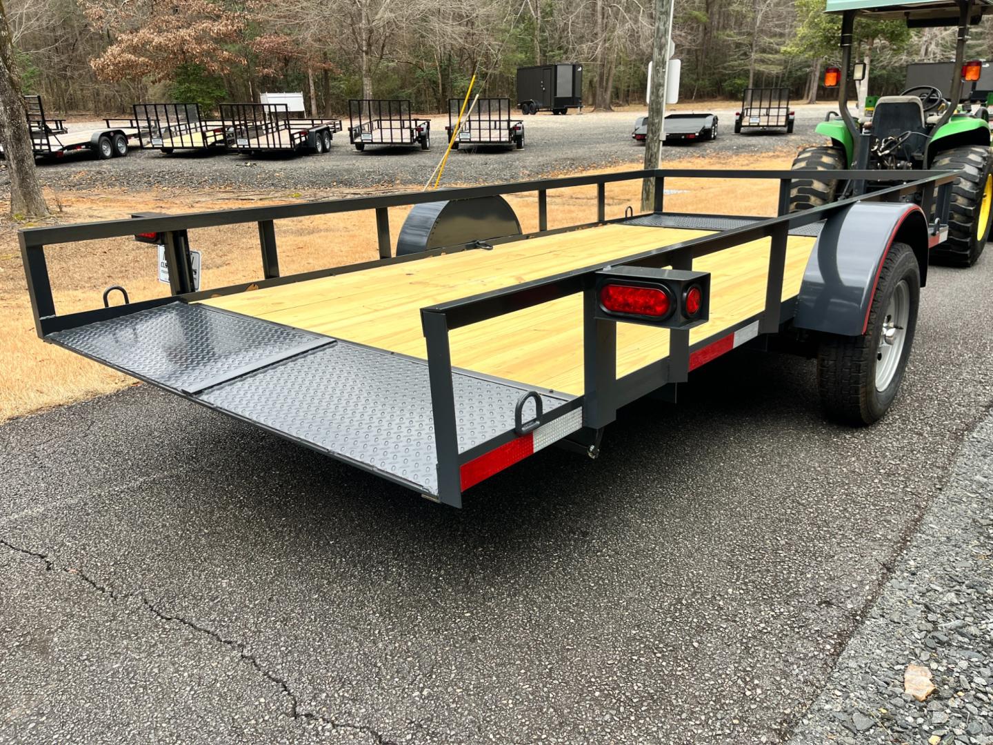 2023 Dark Gray Macon Custom Trailers 6ft X 12ft Tilt Bed , located at 1330 Rainey Rd., Macon, 31220, (478) 960-1044, 32.845638, -83.778687 - Photo#6