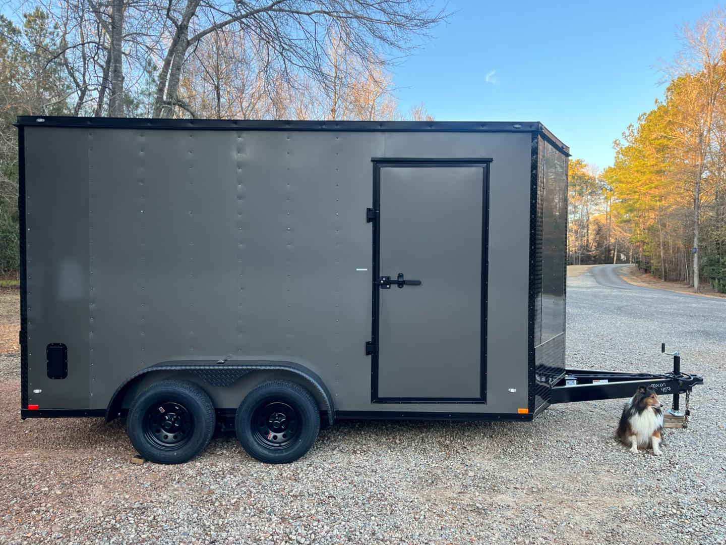 2024 .080 Charcoal Metallic w/Black Out Pkg. Elite Cargo 7ft X 14ft Tandem , located at 1330 Rainey Rd., Macon, 31220, (478) 960-1044, 32.845638, -83.778687 - Brand New 2024 "Top of the Line" Elite Cargo Brand Trailer Made in South Ga. Awesome 7ft X 14ft Tandem Enclosed Cycle Hauler & Cargo Trailer! Taller Inside Height is 7ft 6" Tall Inside & Ramp Door Clearance is 7ft! .080 Thick Metallic Charcoal Aluminum Skin is Awesome! Black Out Pkg Trim, Wider - Photo#1