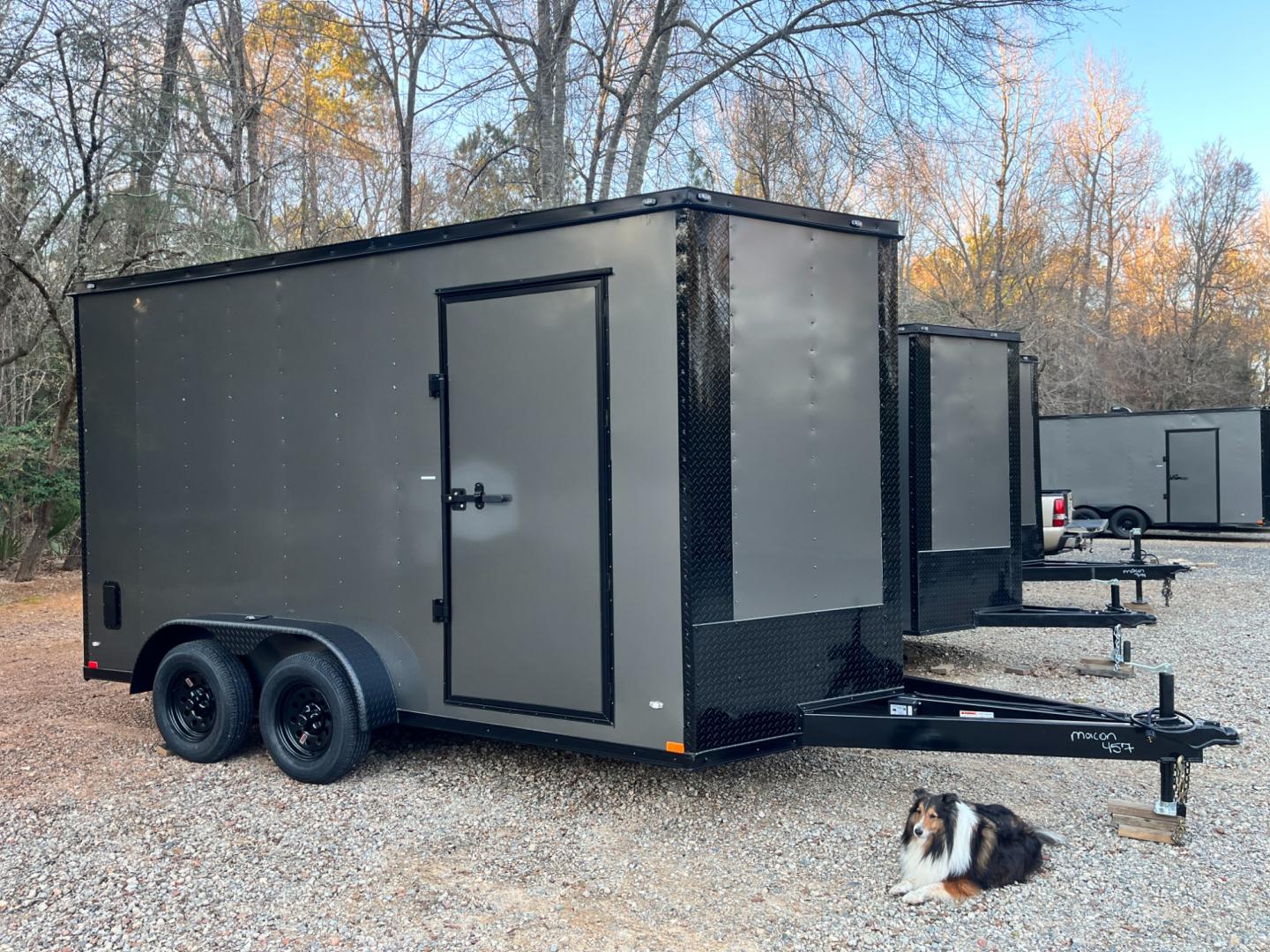 2024 .080 Charcoal Metallic w/Black Out Pkg. Elite Cargo 7ft X 14ft Tandem , located at 1330 Rainey Rd., Macon, 31220, (478) 960-1044, 32.845638, -83.778687 - Brand New 2024 "Top of the Line" Elite Cargo Brand Trailer Made in South Ga. Awesome 7ft X 14ft Tandem Enclosed Cycle Hauler & Cargo Trailer! Taller Inside Height is 7ft 6" Tall Inside & Ramp Door Clearance is 7ft! .080 Thick Metallic Charcoal Aluminum Skin is Awesome! Black Out Pkg Trim, Wider - Photo#19