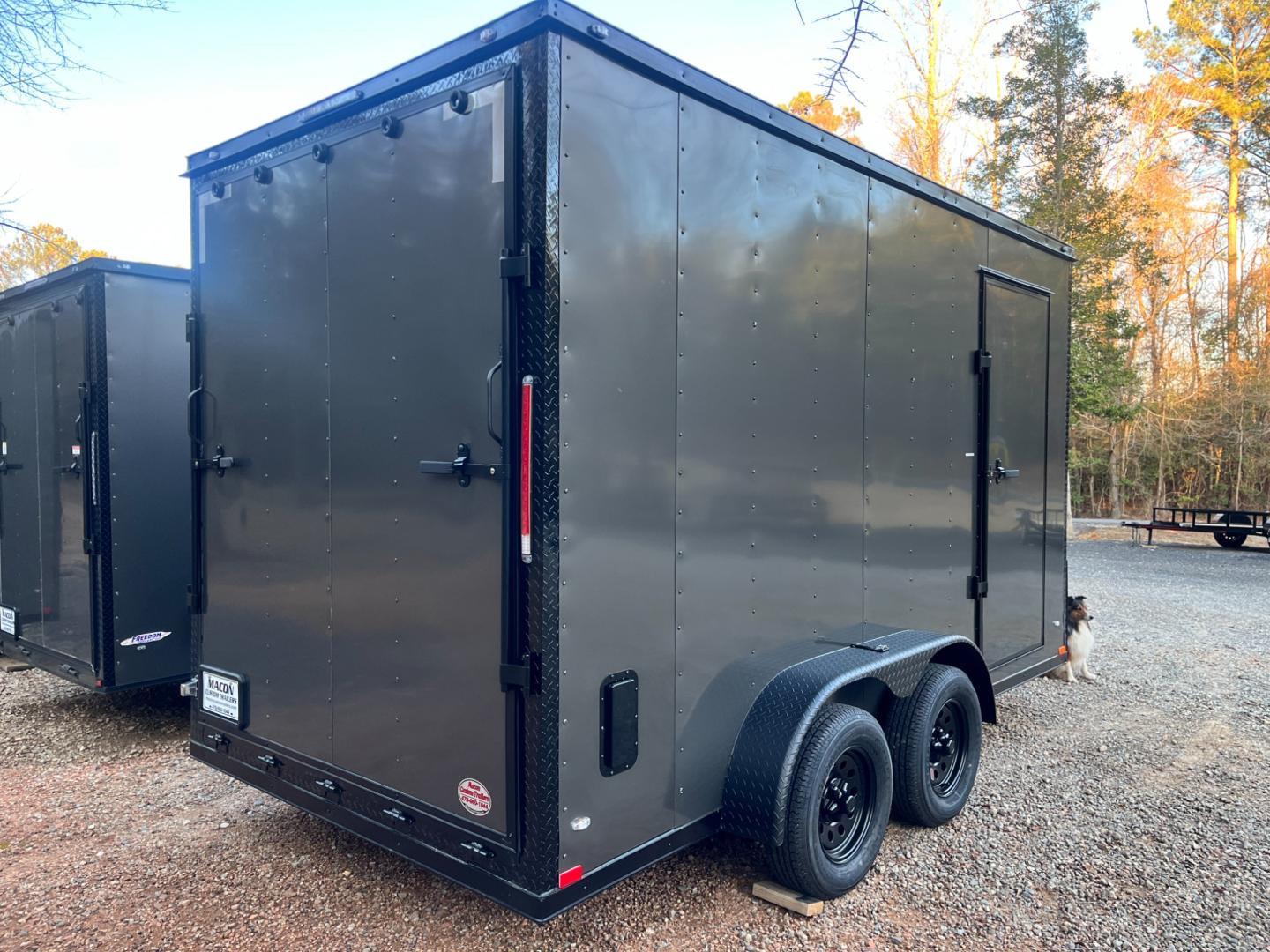 2024 .080 Charcoal Metallic w/Black Out Pkg. Elite Cargo 7ft X 14ft Tandem , located at 1330 Rainey Rd., Macon, 31220, (478) 960-1044, 32.845638, -83.778687 - Brand New 2024 "Top of the Line" Elite Cargo Brand Trailer Made in South Ga. Awesome 7ft X 14ft Tandem Enclosed Cycle Hauler & Cargo Trailer! Taller Inside Height is 7ft 6" Tall Inside & Ramp Door Clearance is 7ft! .080 Thick Metallic Charcoal Aluminum Skin is Awesome! Black Out Pkg Trim, Wider - Photo#2