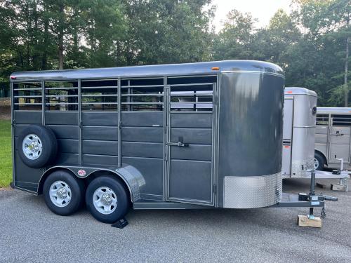 Sold! New 6ft X 16ft Calico Livestock Trailer, 6.5ft Tall, Center Cut Gate!
