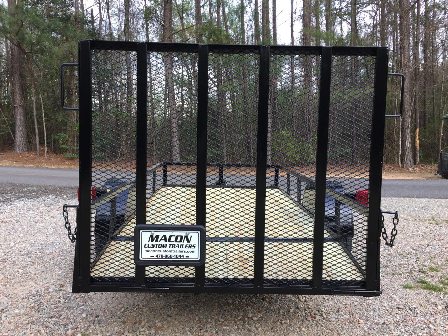 2024 Black Macon Custom Utility & Landscape , located at 1330 Rainey Rd., Macon, 31220, (478) 960-1044, 32.845638, -83.778687 - Deluxe 5ft Wide X 10ft Long Utility Trailer is Really Loaded Out! Brand New, 2024 Year Model Trailer! 24" Beavertail Floor at the Rear, Makes it Easy to Load! Haul Lawn Tractor, Lawn Mowers, Landscaping Equipment, Water Tanks, ATV's, Etc. 3,500 lb Axle, 7 Pin Connector Heavy Duty with 2" X 3" - Photo#2