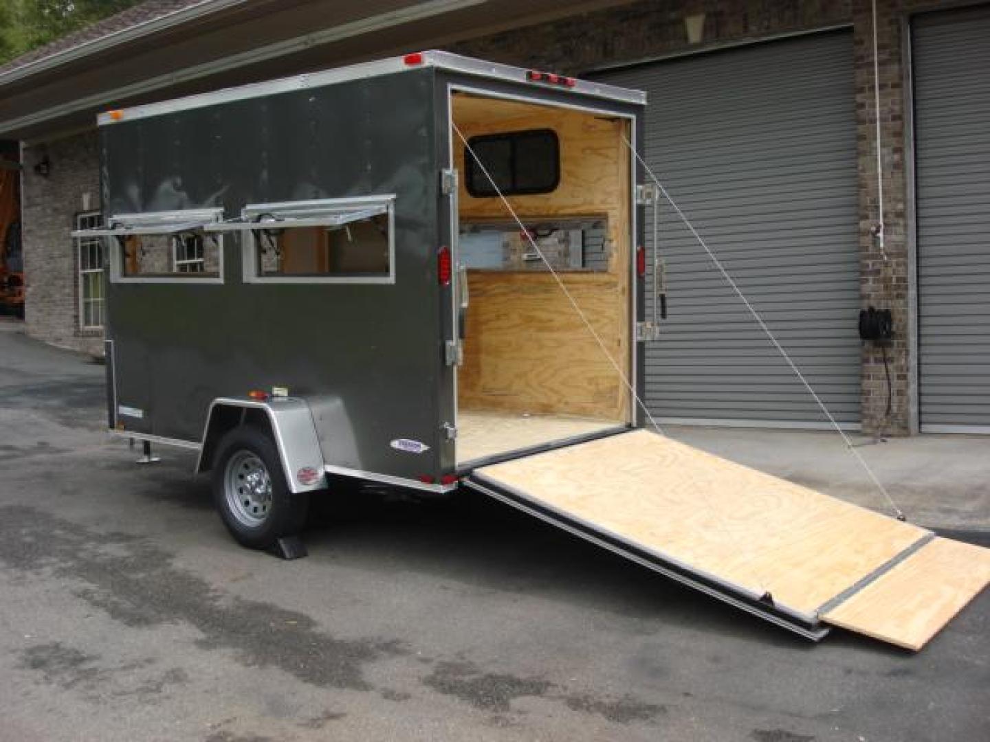 2023 Charcoal Metallic Freedom 6ft X 10ft Hunting Trailer , located at 1330 Rainey Rd., Macon, 31220, (478) 960-1044, 32.845638, -83.778687 - We Sold This Trailer to a Customer in Tennessee, for His Handicapped Son to Hunt Inside! We Could Special Order You One in About 6 Weeks! Call for Current Price! This Price can Vary! Brand New Enclosed Hunting Trailer! Haul Your ATV and Then Hunt From The Same Trailer! Stay Warm & Dry Whil - Photo#12